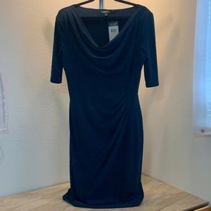 Ralph Lauren 3/4 Sleeve Cowl Neck Dress